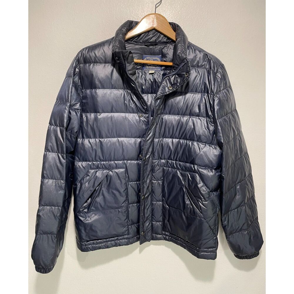 J. Crew quilted Down jacket puffer outerwear sport black winter men M